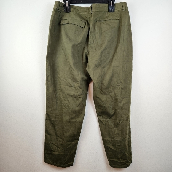 Eileen Fisher Organic Cotton Cropped Pants Size 14 Lightweight Minimalist - Picture 4 of 6